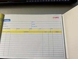 Amazon.com : 2 Packs Invoice Book for Small Business 2-Part Carbonless ...