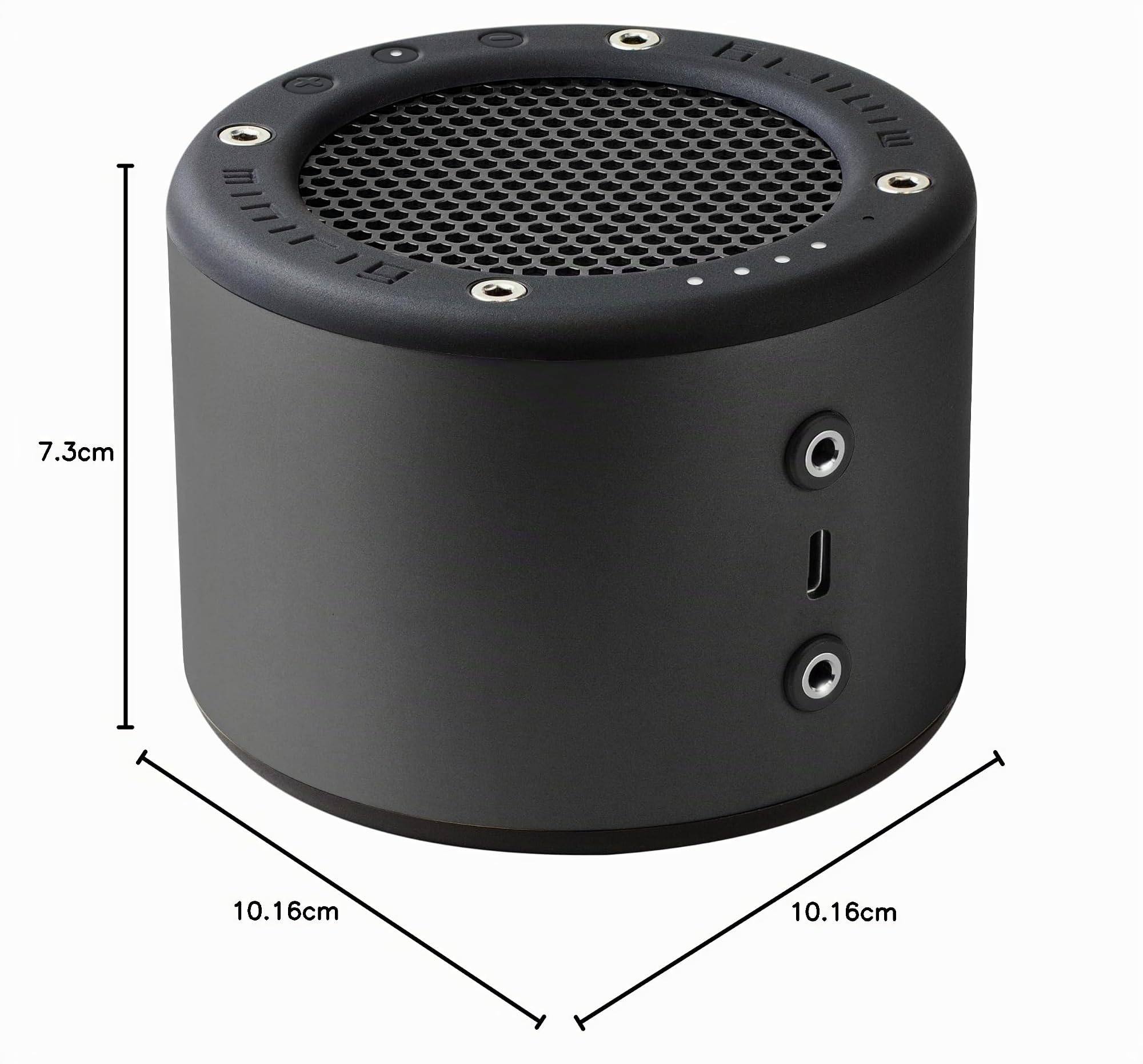 MINIRIG 4 - Altoparlante wireless Bluetooth portatile, suono e bassi potenti, all'aperto, viaggi e uso domestico, 100 ore di batteria, ricarica rapida USB C, vivavoce integrato e powerbank (nero)