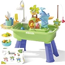 Water Table for Toddlers 1-3 with Pump, Spring-Green
