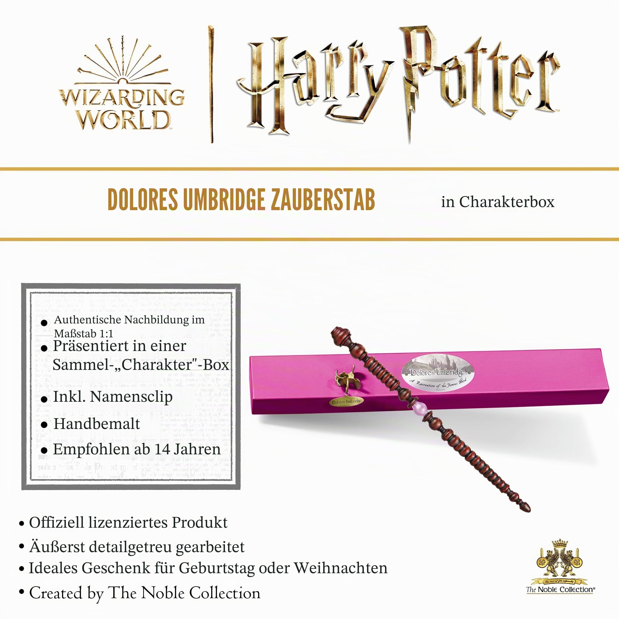 The Noble Collection Dolores Umbridge Character Wand