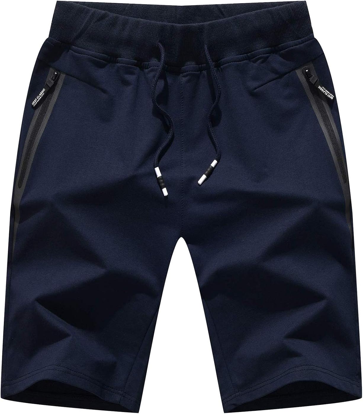 Tansozer Mens Shorts Casual Workout Drawstring Shorts with Elastic Waist and Zipper Pockets