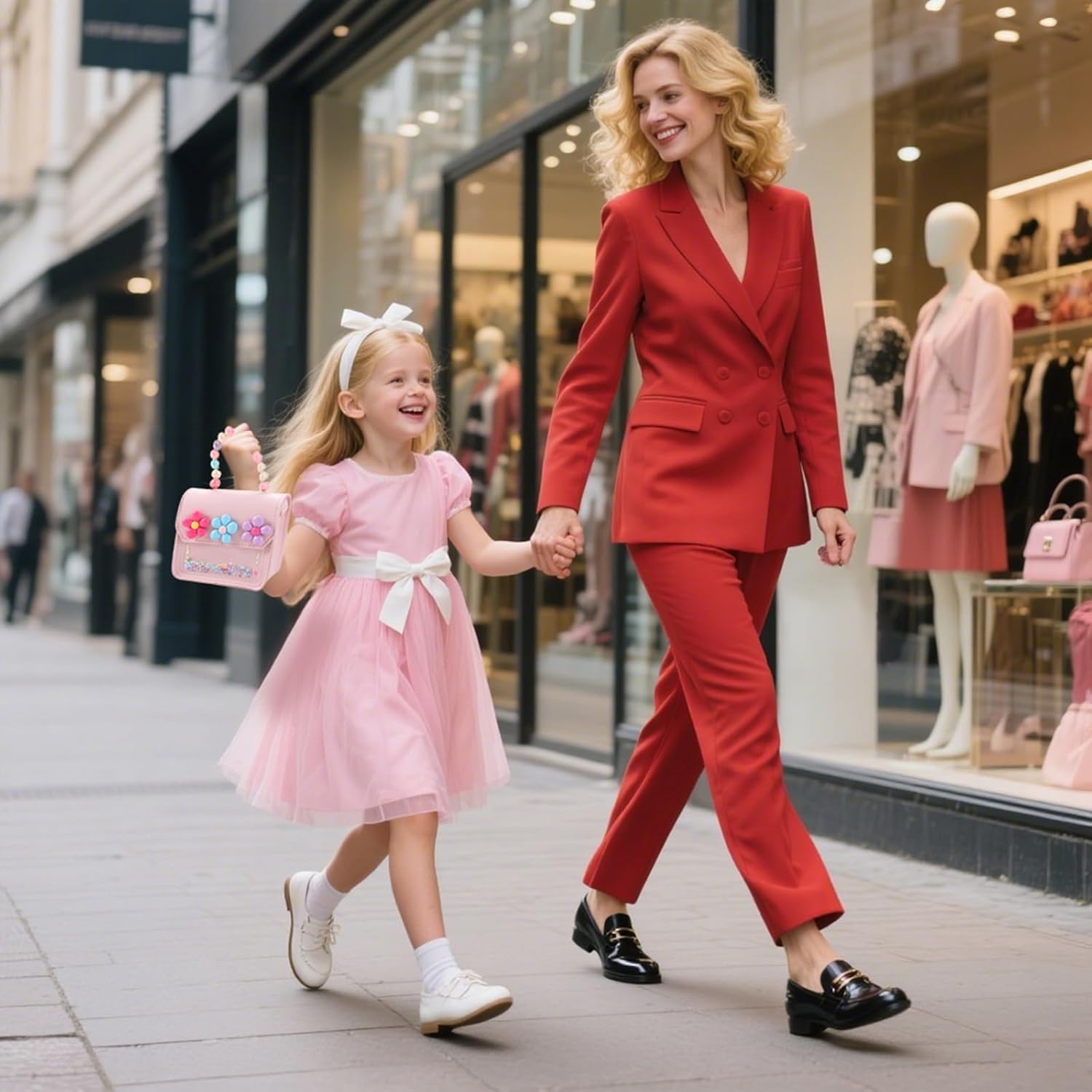 Girls Toddler Purse Flower Kids Purse Little Girl Crossbody Bag Birthday Gifts for 3-8 Year Old (Light Pink) - Image 3