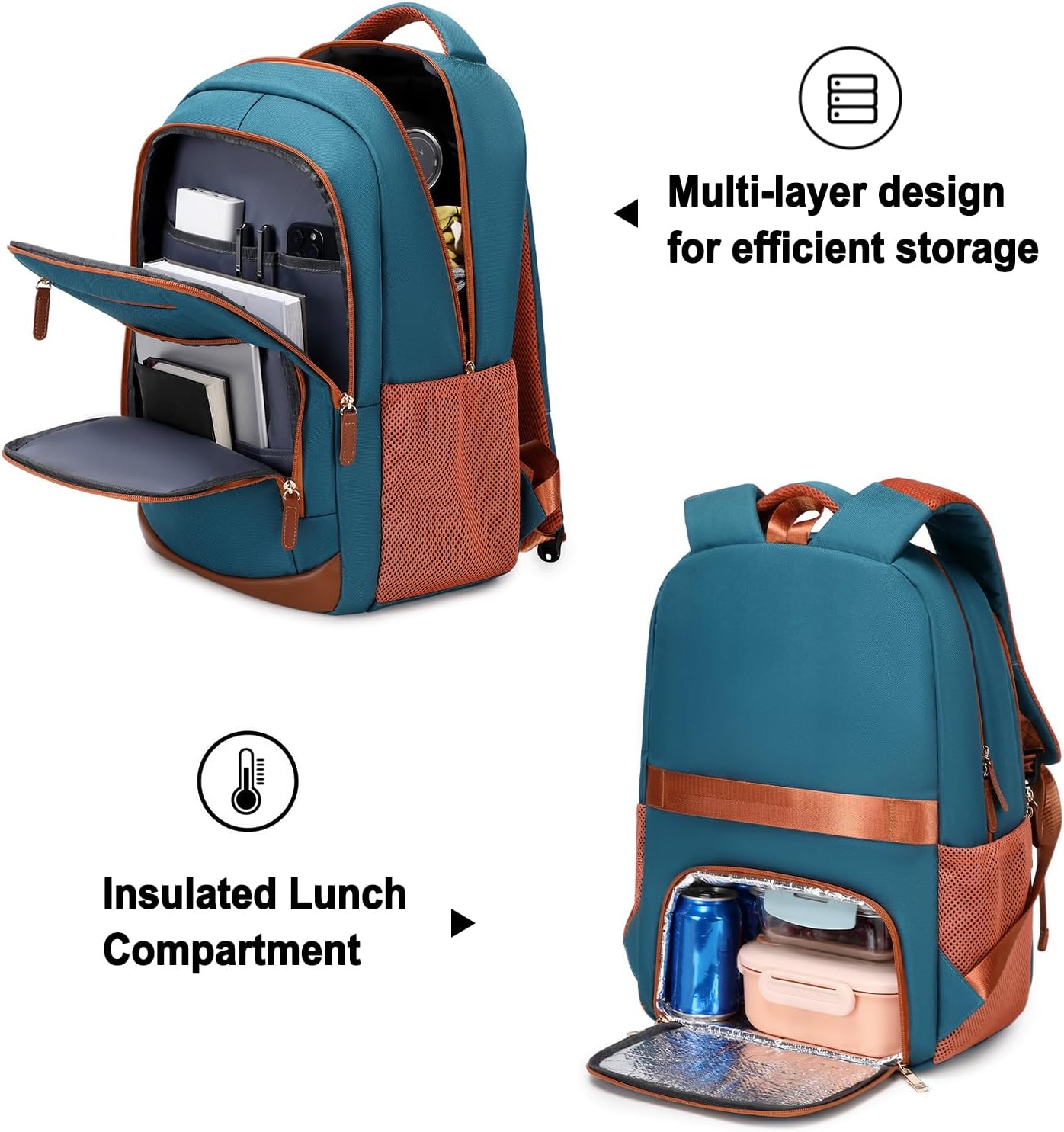 BOVIP Travel Backpack For Men Women,40L Carry On Backpack Flight Approved,TSA Personal Item Travel Bag Fits 17 Inch Laptop,Business Weekender Overnight Daypack Dark Green