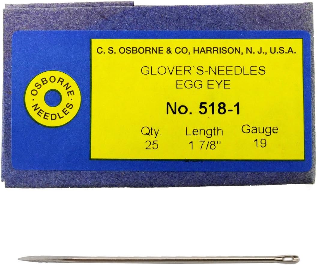 C.S. Osborne Pack of 25 Glover's Needles #518 (518-1) Size 1 Made in USA
