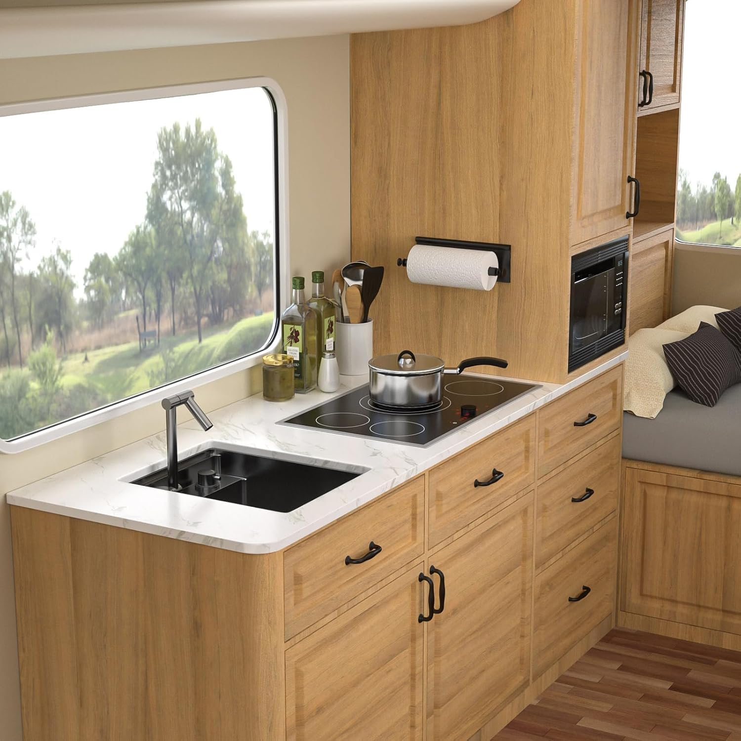 Rv Kitchen Sink -15 Inch Undermount Bar Sink 16 Gauge 304 Stainless Steel Wet Prep Sinks for Kitchen Bar, RV, or Boat, Gunmetal Black, Single Bowl #TL-FDOE00034