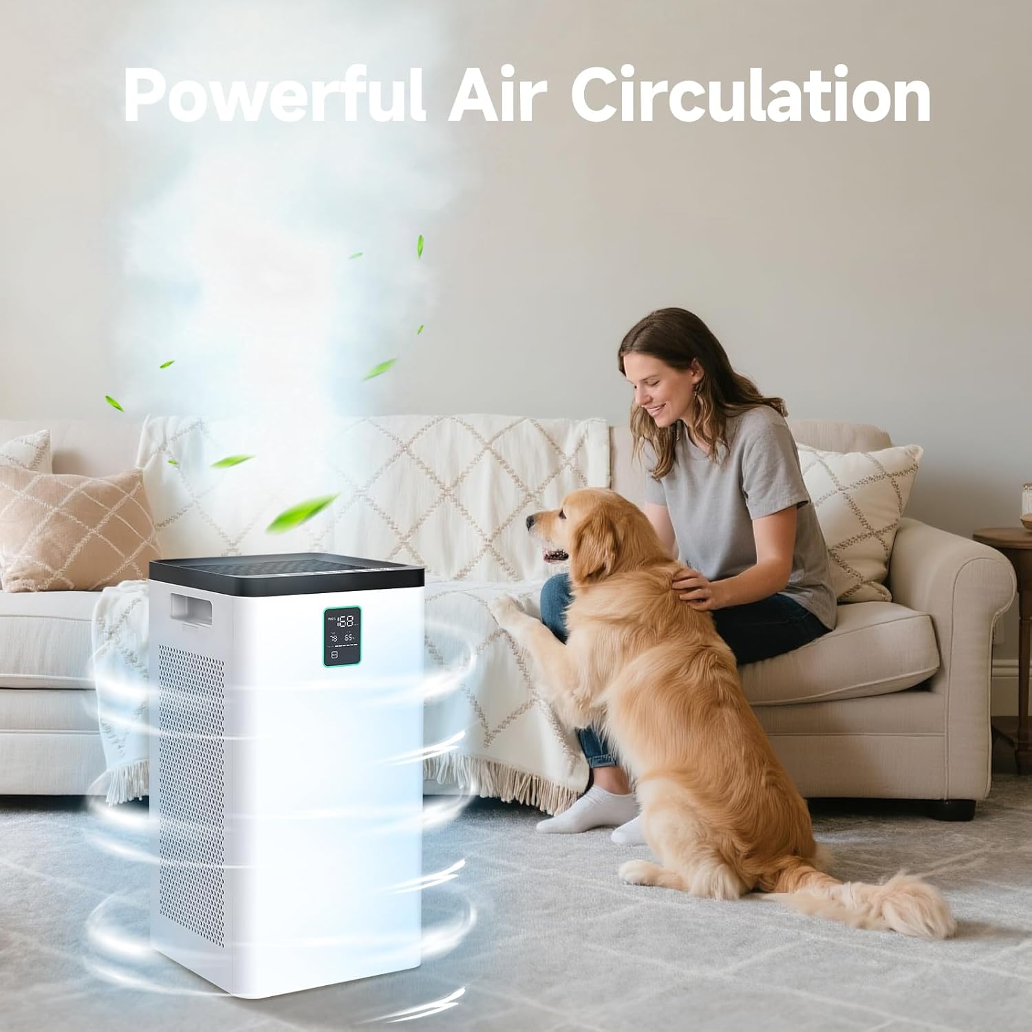 2 Pack PM1556 Replacement Filter Compatible with COLZER PM1556 Air Purifier - 2 True HEPA Filters and 6 Pre-Filters