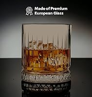 Vista 3 de Grey Rocks - Juego de 4 vasos de whisky Lowball, vasos de colores antiguos con base pesada para whisky, bourbon, licor o cóctel, 12 onzas