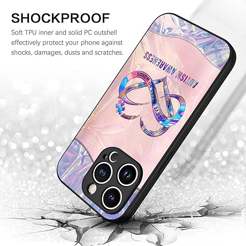 Miniatura 6 de Heart Love Needs No Words Autismo Concientización Funda para iPhone 16 15 14 13 12 11 Pro Max  Galaxy S25 S24 S23 S22 S21 S20 FE Plus UltraA16 A15