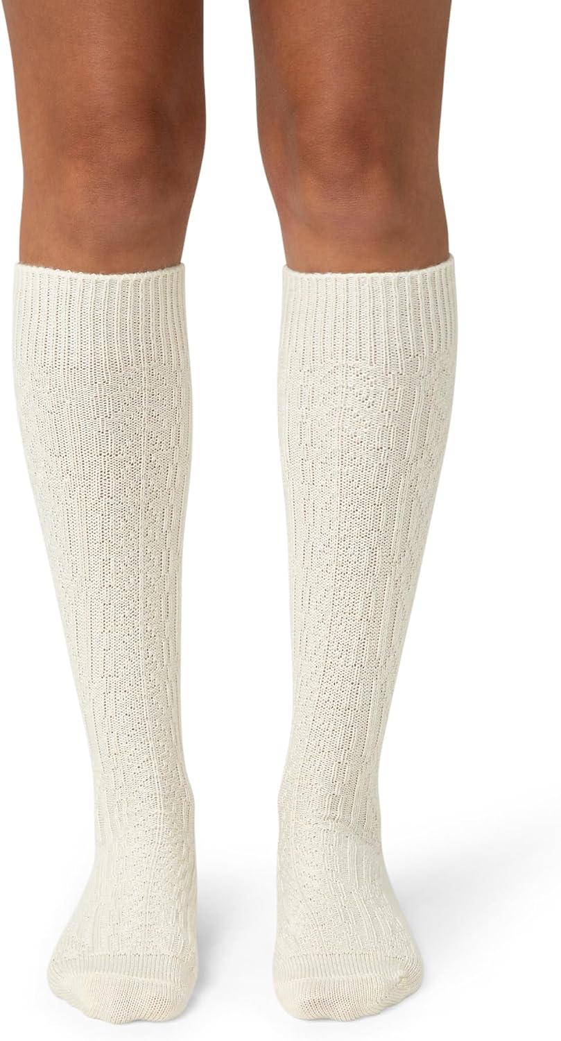 HUE Women's Cable Knee Sock 3 Pair Pack