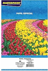 PAPEL PHOTO TRANSFER A4 PARA TECIDO CLARO 160G / 5UN / MASTERPRINT