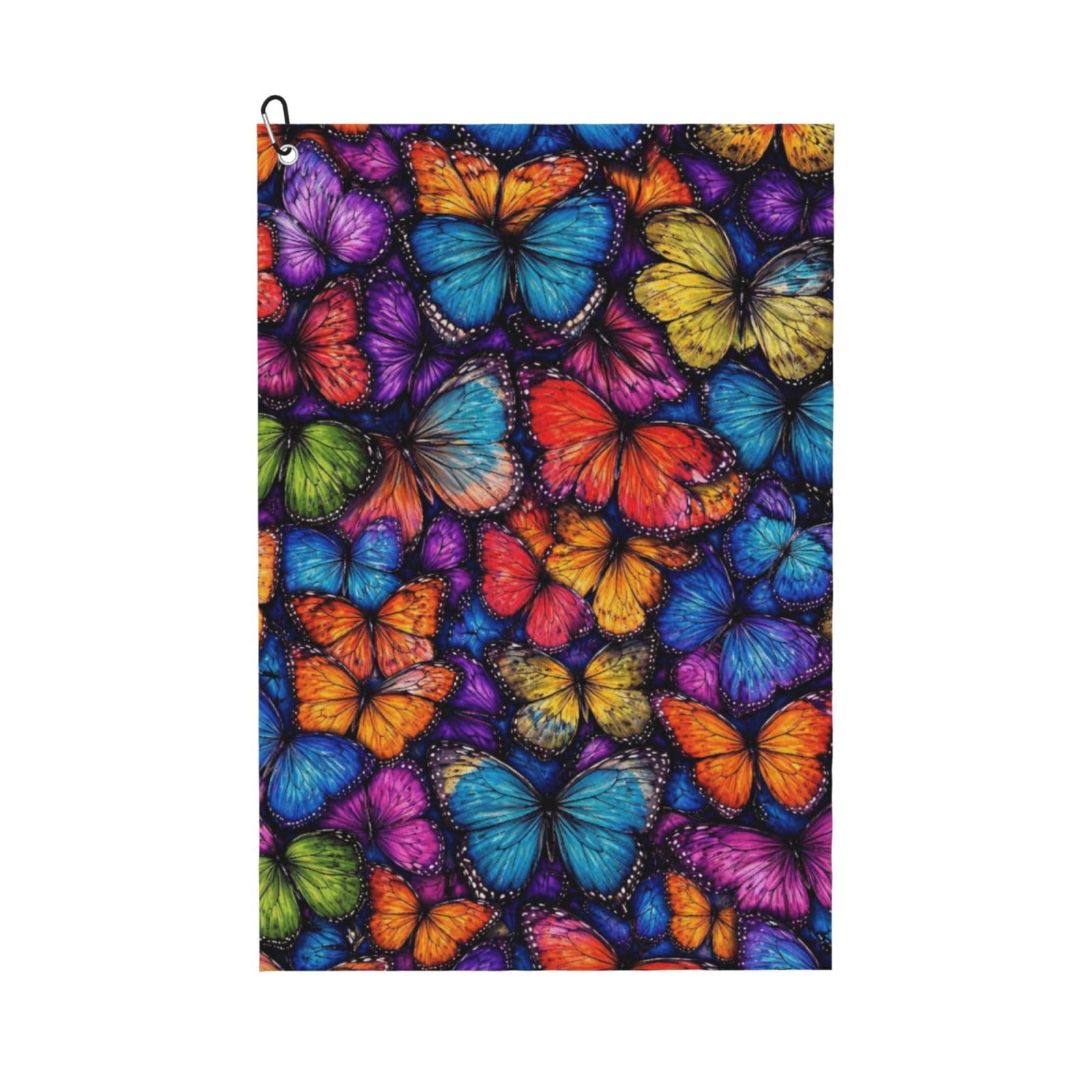 BSDFGSDD Colorful Butterflies Butterfly Art Golf Towel 24 x 16 inches