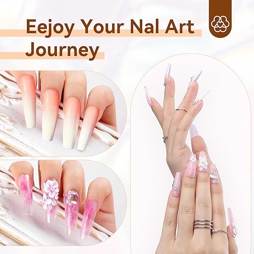 Miniatura 6 de Saviland 5 pinceles de uñas acrílicas para uñas, pinceles de uñas para aplicación acrílica (tamaño 48101216), juego de pinceles ovalados para polvo