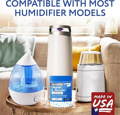 Miniatura 4 de IMPRESA Humidificador limpiador y descalcificador en polvo, 12 onzas, 12 usos, polvo de ácido cítrico y removedor de minerales de agua