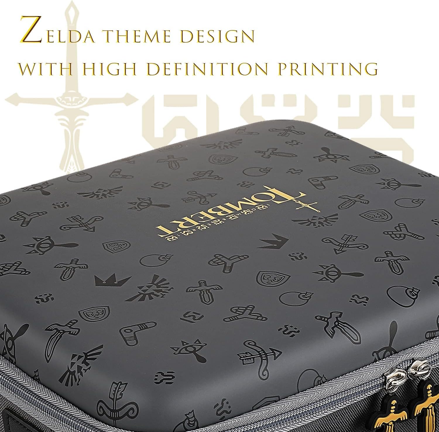 Tombert Travel Carrying Case For Nintendo Switch, Tombert Design, Deluxe Protective Hard Shell Carry Bag Fits Pro Controller for Nintendo Switch Console & Accessories image 4