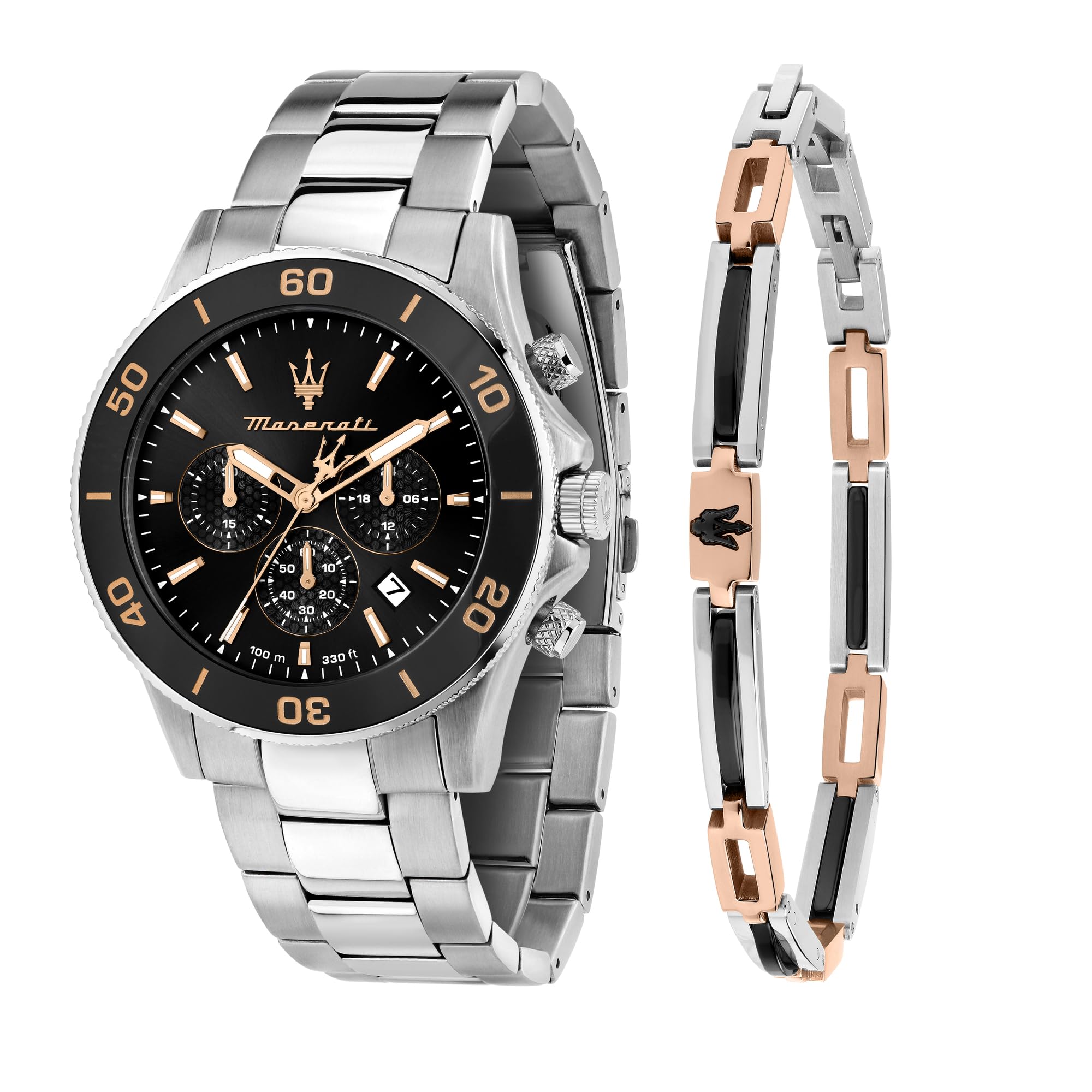 Maserati Special pack Competizione Bracciale e Orologio Uomo, Cronografo, Analogico - R8873600001