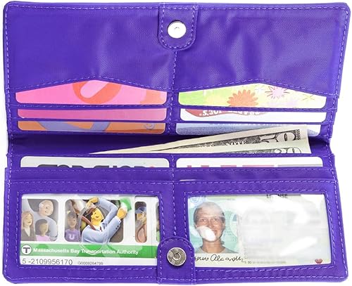 Miniatura 4 de Big Skinny Billetera ejecutiva para mujer con pliegue doble para chequera, hasta 40 tarjetas