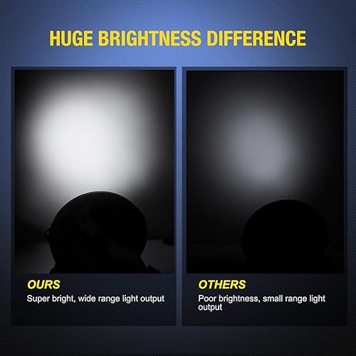 Miniatura 58 de Nilight Luz de faro trasero, redonda, 4 pulgadas, 2 piezas, 24 luces LED blancas, parada, freno, giro, ojales de montaje empotrado, impermeabilidad