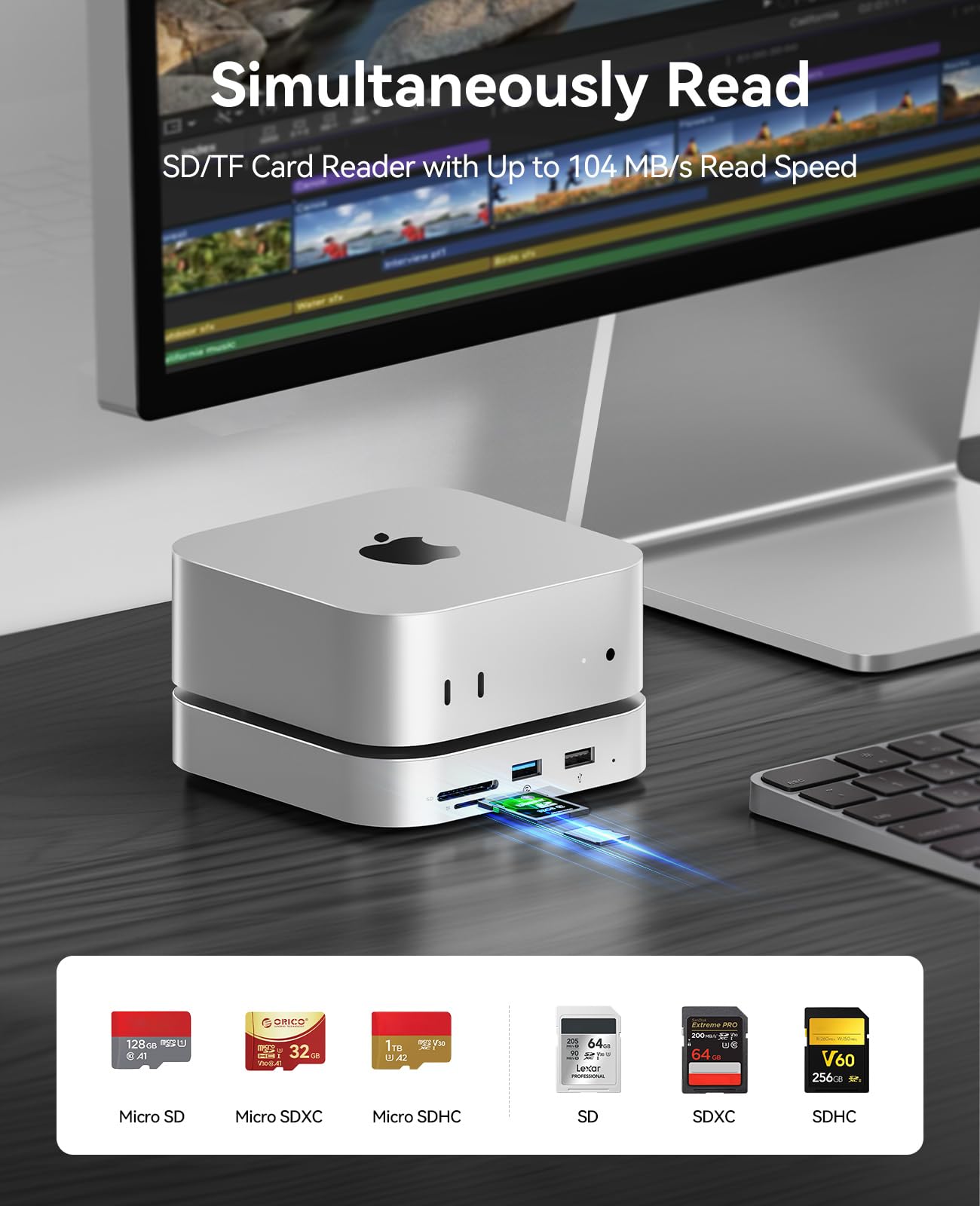 Amazon.com: ORICO MiniLink 5Gbps Mac mini M4 Hub(M410P) + 1TB M.2