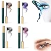 Magic Color Skinny Mascara, metal Mascara Wand, telescopic Mascara Waterproof for Longer Lashes, Smudge- and Flake-free Mascara BlackBrownBluePurple