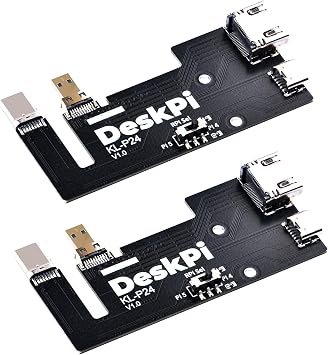 GeeekPi Micro HDMI to HDMI Adapter Board for Raspberry Pi 5 / Pi 4B, Compatible with DeskPi RackMate Accessories 10 inch 1U SBC Rack Shelf