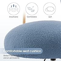 Vista 8 de BarberPub Silla de manicura con ruedas rodantes, moderna silla de tocador de maquillaje, estación de tecnología de uñas ajustable, sillón