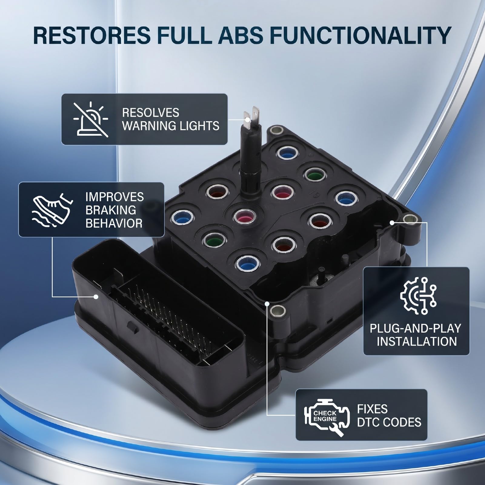 Cosiki Unidad de Control ABS Módulo de Repuesto para Restauración de Frenos ABS para 2.2 Derv 2010-2015 1 Unidad