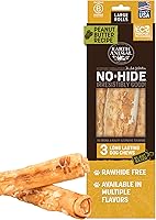 Vista 12 de Earth Animal No Hide Chews - Rollos masticables para perros grandes sin cuero crudo de larga duración, carne de res - 2