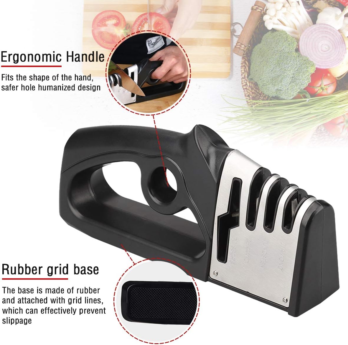 Gеt Pорulаr оƒƒеr Knife Sharpener,DOXILA Kitchen Knife Sharpener 4 Stage Knife Sharpening Tools Help Helps Repair Restore and Polish Blades,Scissors also can be Sharpened 🔥 Crаzу Dеаlѕ Knife Sharpener,DOXILA Kitchen Knife Sharpener 4 Stage Knife Sharpening Tools Help Helps Repair Restore and Polish Blades,Scissors also can be Sharpened