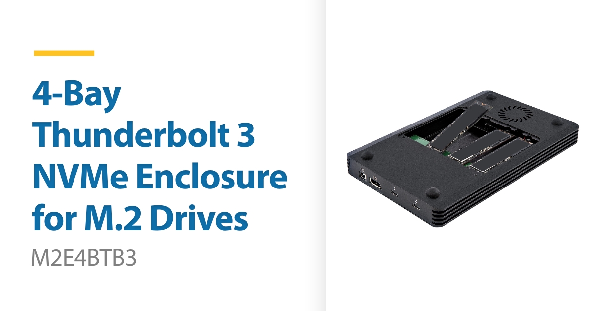 Amazon.com: StarTech.com 4 Bay Thunderbolt 3 NVMe Enclosure, for M