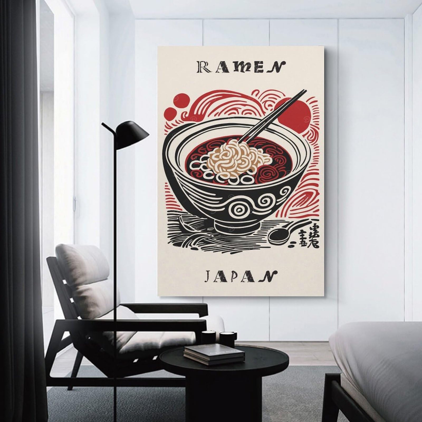Junmoney Ramen Japan Soup Room Decor Wall Art 16x24inch(40x60cm), for Wall Displays, Bedrooms Or Room Updates, Ideal for Building A Coordinated Art Wall