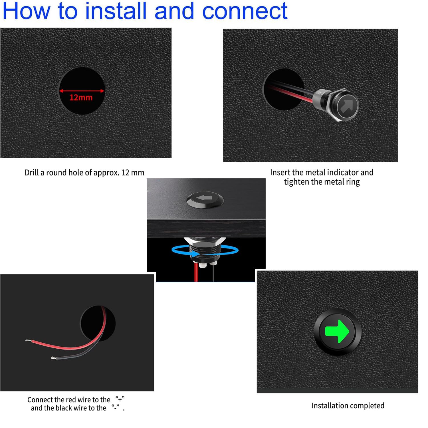 10 Pezzi Luci LED Cruscotto 8mm 110V-220V - Rosso, Blu, Verde, Giallo, Bianco Per Auto - Foto 7