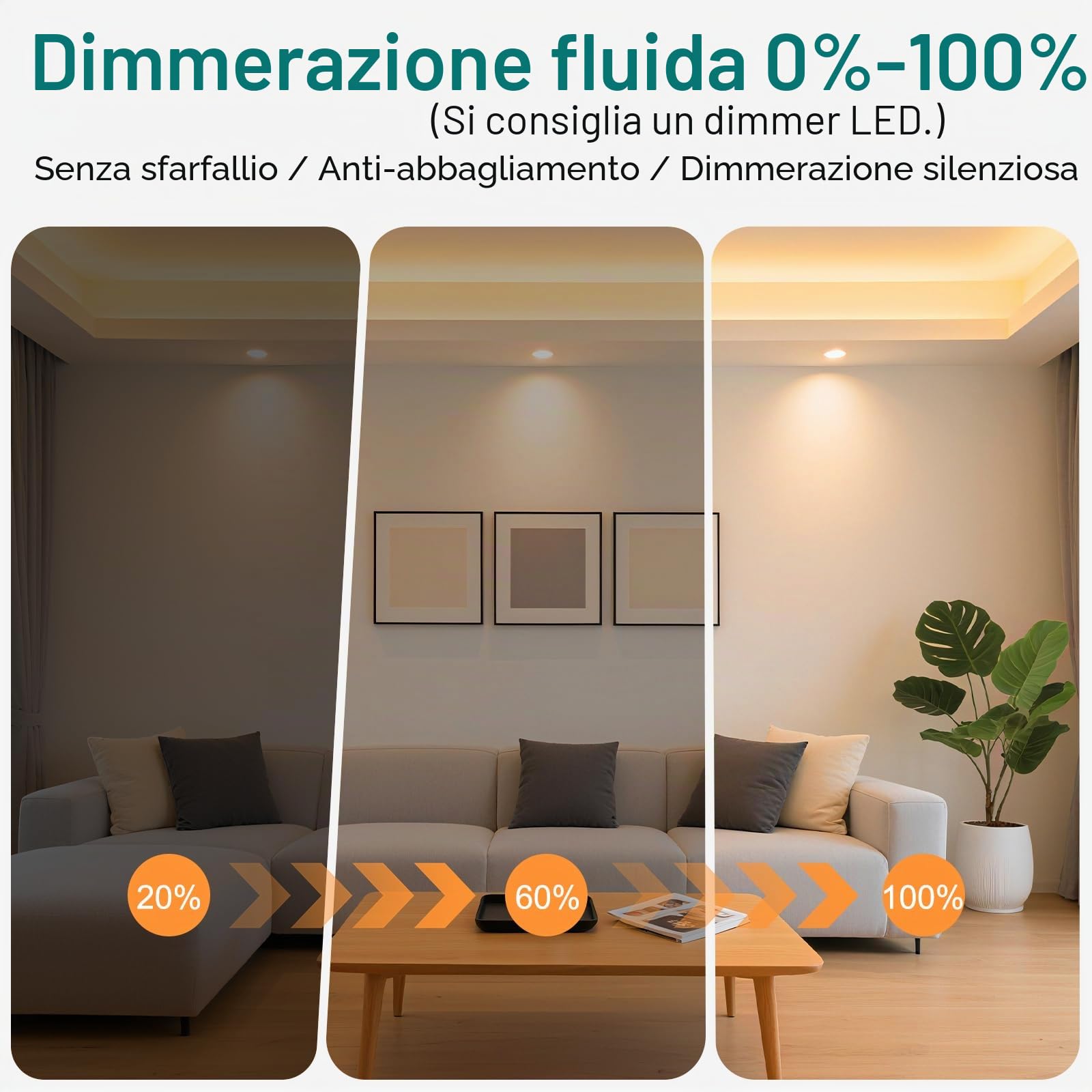 DiCUNO Lampadina LED GU5.3 Dimmerabile, 6W=60W, 2700K, 420lm, 10 Pezzi | Bianco caldo, Lampadine GU5.3 MR16, 12V, Fascio 40°, per faretti da incasso, controsoffitti e vetrine