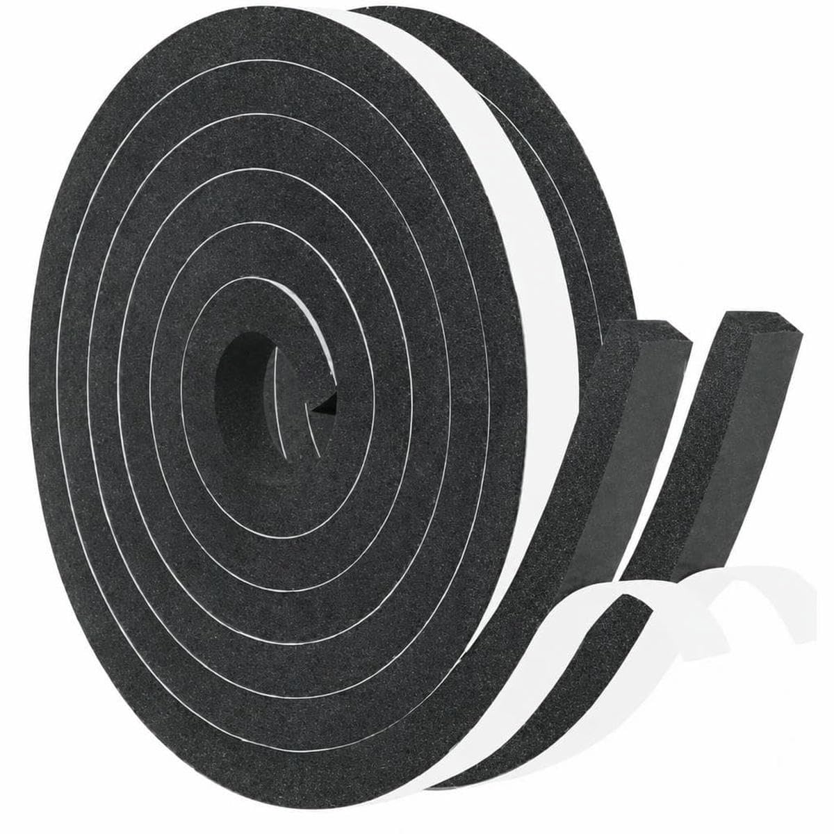 4.0m Foam Window Sealing Strips Windproof Sound-Proof Door Weather Stripping Dustproof Self-Adhesive Tape Door Seam Sealing Strip-Black 1.5cm-2 Rolls-15mm-4.0m