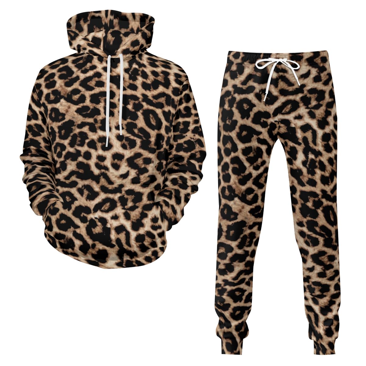 Amazon.co.jp: ヒョウ柄 豹柄 ジャージ メンズ 上下セット パーカー