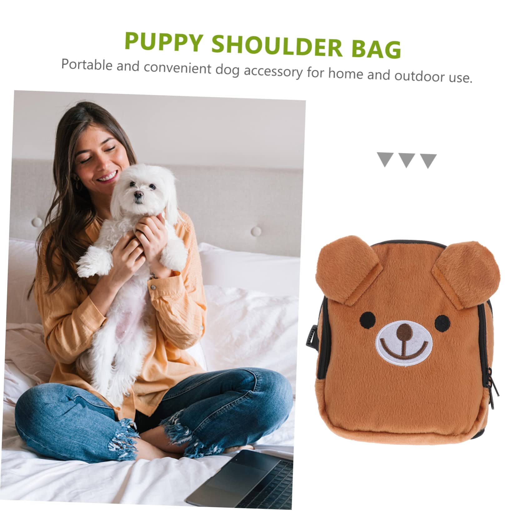 Garneck Puppy Travel Bag Small Dog Backpack Carrier Dog Shoulder Bag Multifunction for Outdoor Green