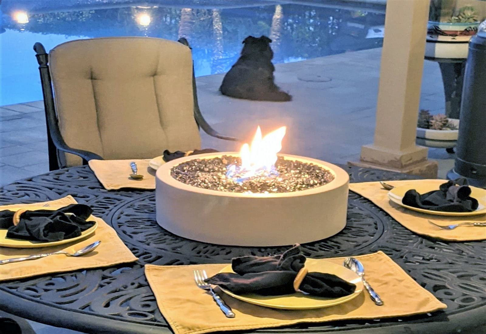 A Fire Pit for Your Patio Table. Landscape Quality Tabletop Fire Bowl