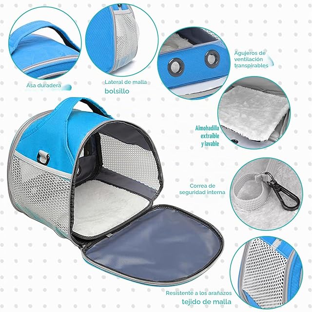 Foto 4 de 7 de Bolsa De Transporte De Animales Pequeños, 30 * 27 * 21 Cm Animales Pequeños, Viaje Saliente para Mascotas