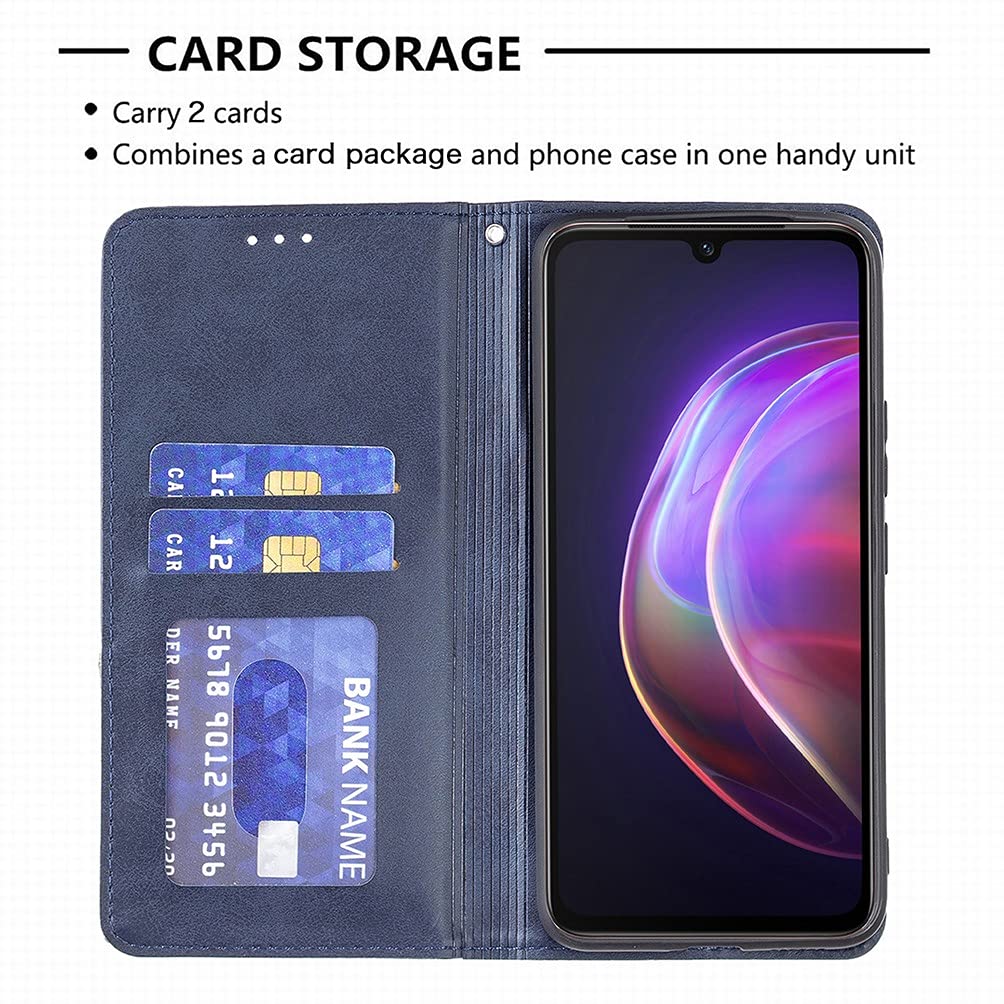 LEMORRY Cover per Vivo S1 Custodia Pelle Cuoio Portafoglio con Tasca