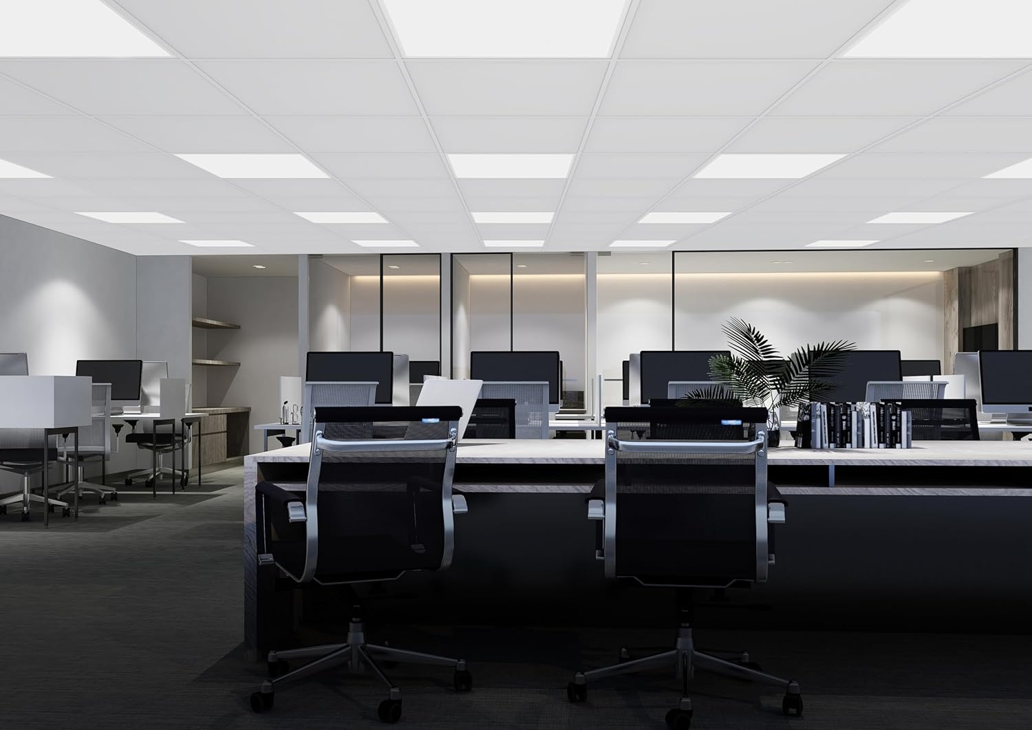 4x2Ft, Flat LED Panel Light for Office/Home- Power&CCT, 30/40/50/60/72W,3000/3500/4000/5000/6500K,120-277V,UL/DLC,9720 Lumen,Recessed Drop Ceiling,Lay in Fixture - 1 Pack