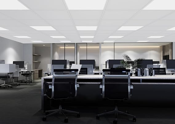 2x2Ft, Flat LED Panel Light for Office/Home- Power&CCT, 20/25/30/35/40W,3000/3500/4000/5000/6500K,120-277V, UL/DLC,5600 Lumen, Recessed Drop Ceiling, Lay in Fixture,(1 Pack)