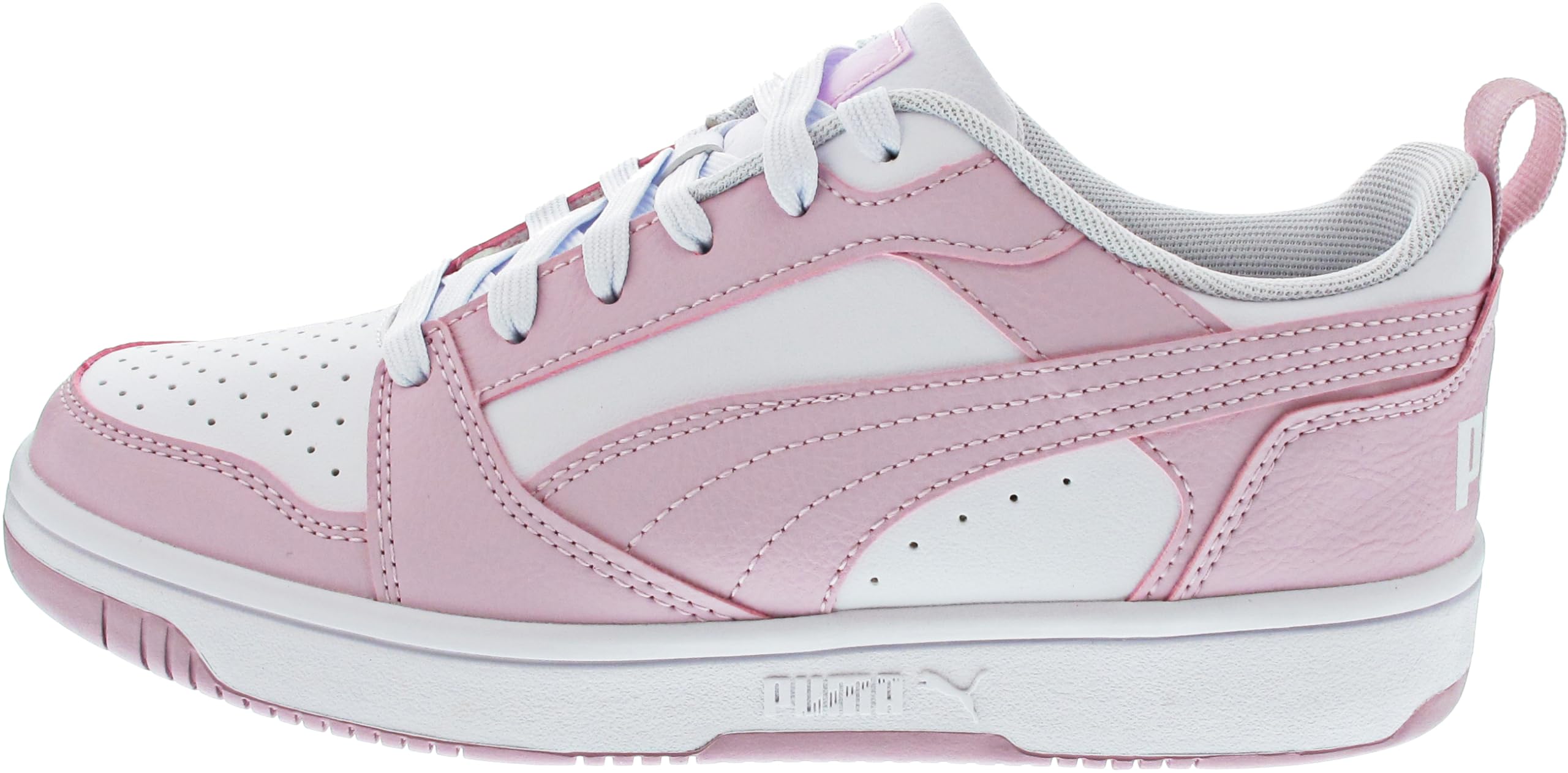 PUMA Rebound V6 Low Unisex Sneaker, Puma White Rose Mauve, 42.5 EU