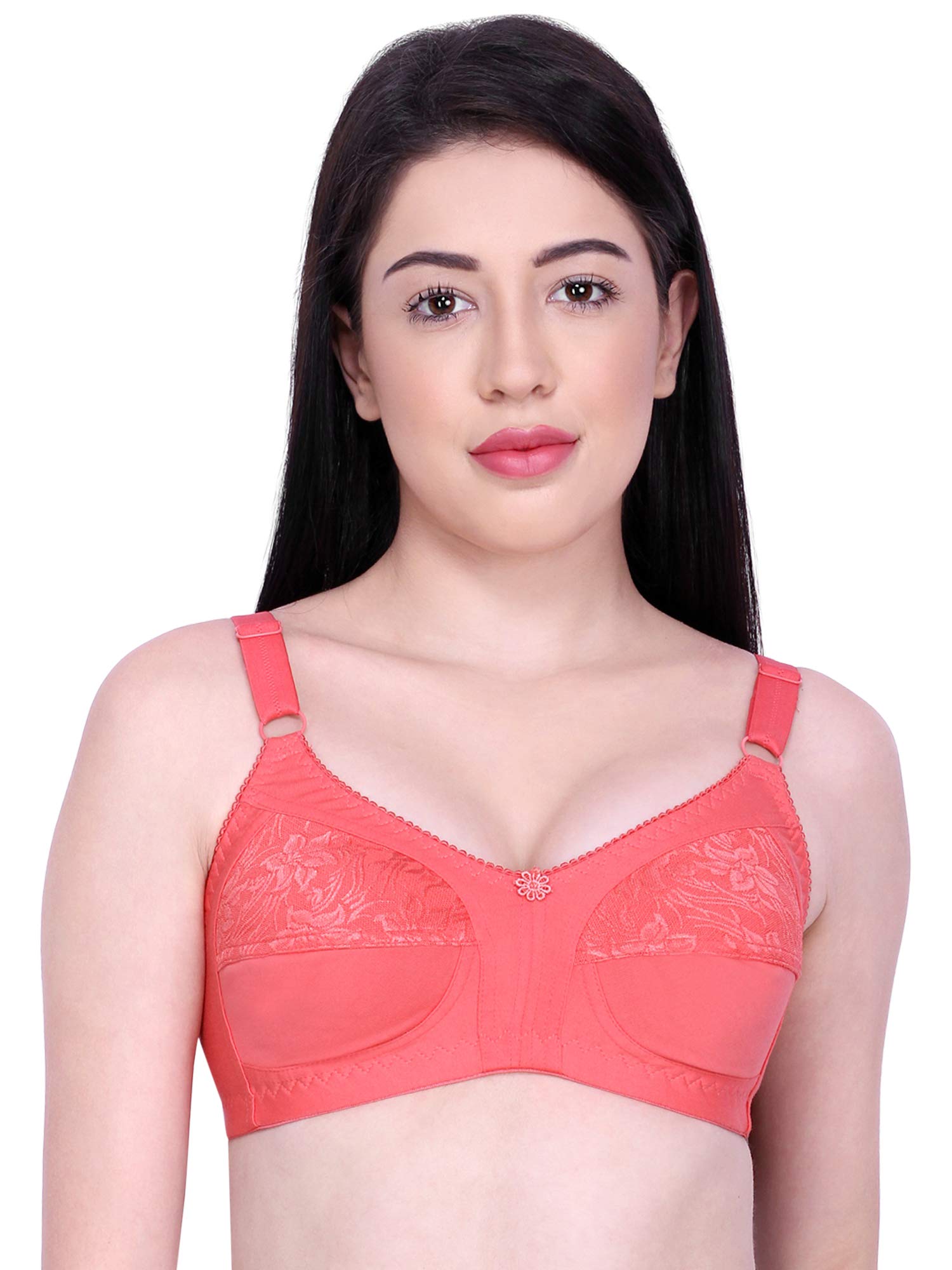 INKURVWomen's Spandex & Cotton Non Padded Non-Wired Regular Bra