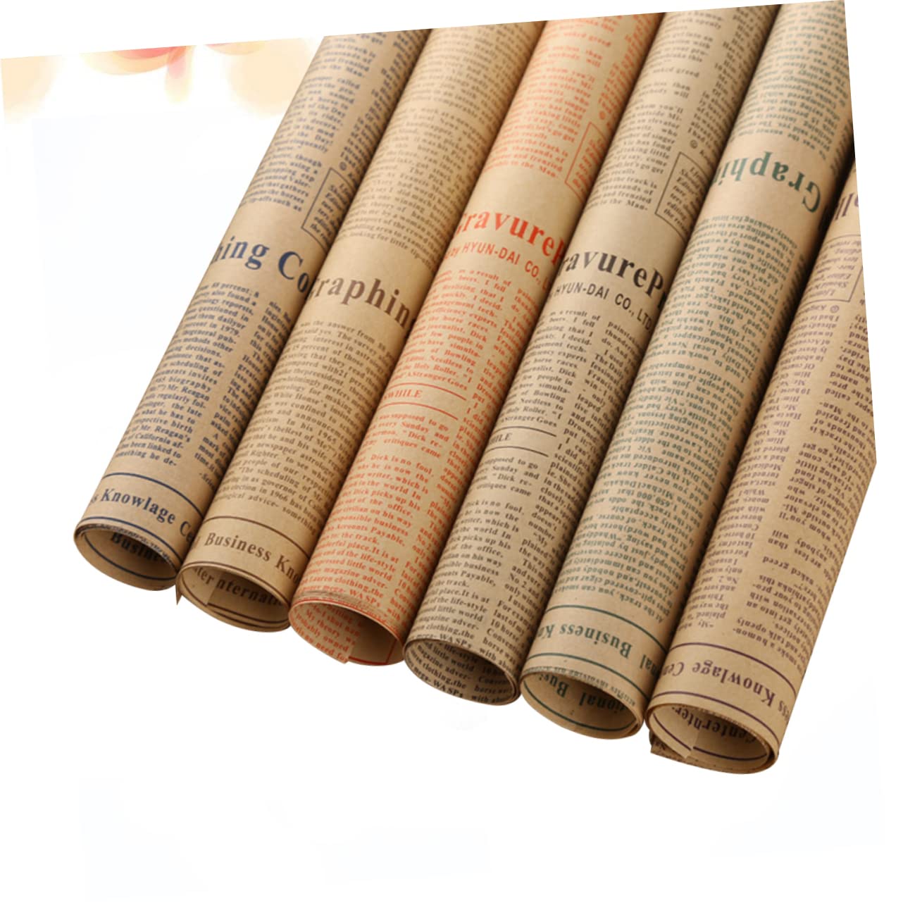 LALAFINA 50blätter Kraftpapier für Geschenke im Vintage-stil Geschenkpapier aus Hochwertigem Papier Retro-papierverpackungen für Blumensträuße und Andere Anlässe Zufälliger Stil