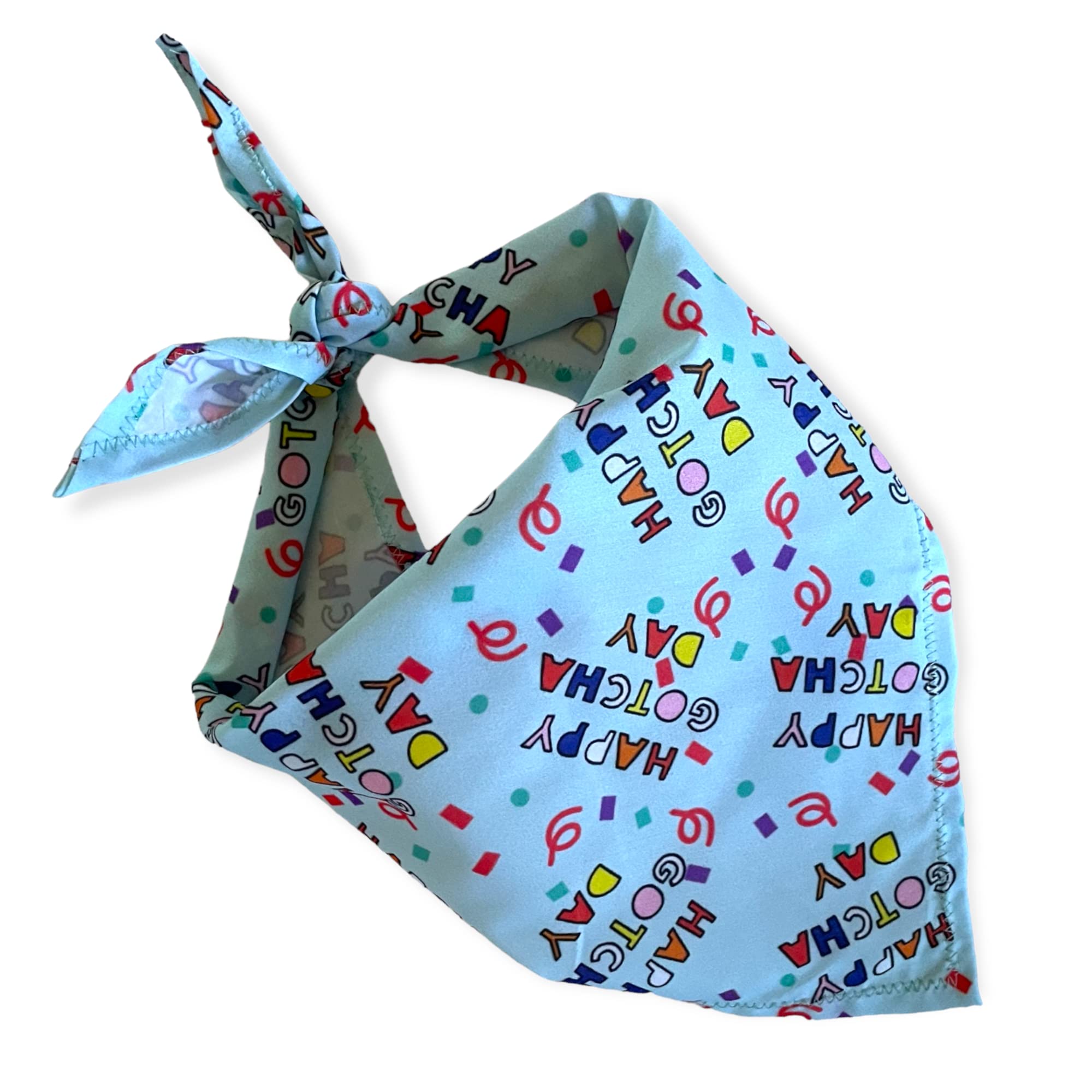 W Brings Happy Gotcha Day WoofBox Birthday Celebration Dog Bandana | This Stunning Gorgeous Dog Bandana Scarf is Perfect for Your Dog’s Birthday Celebration. One Size Fits All.