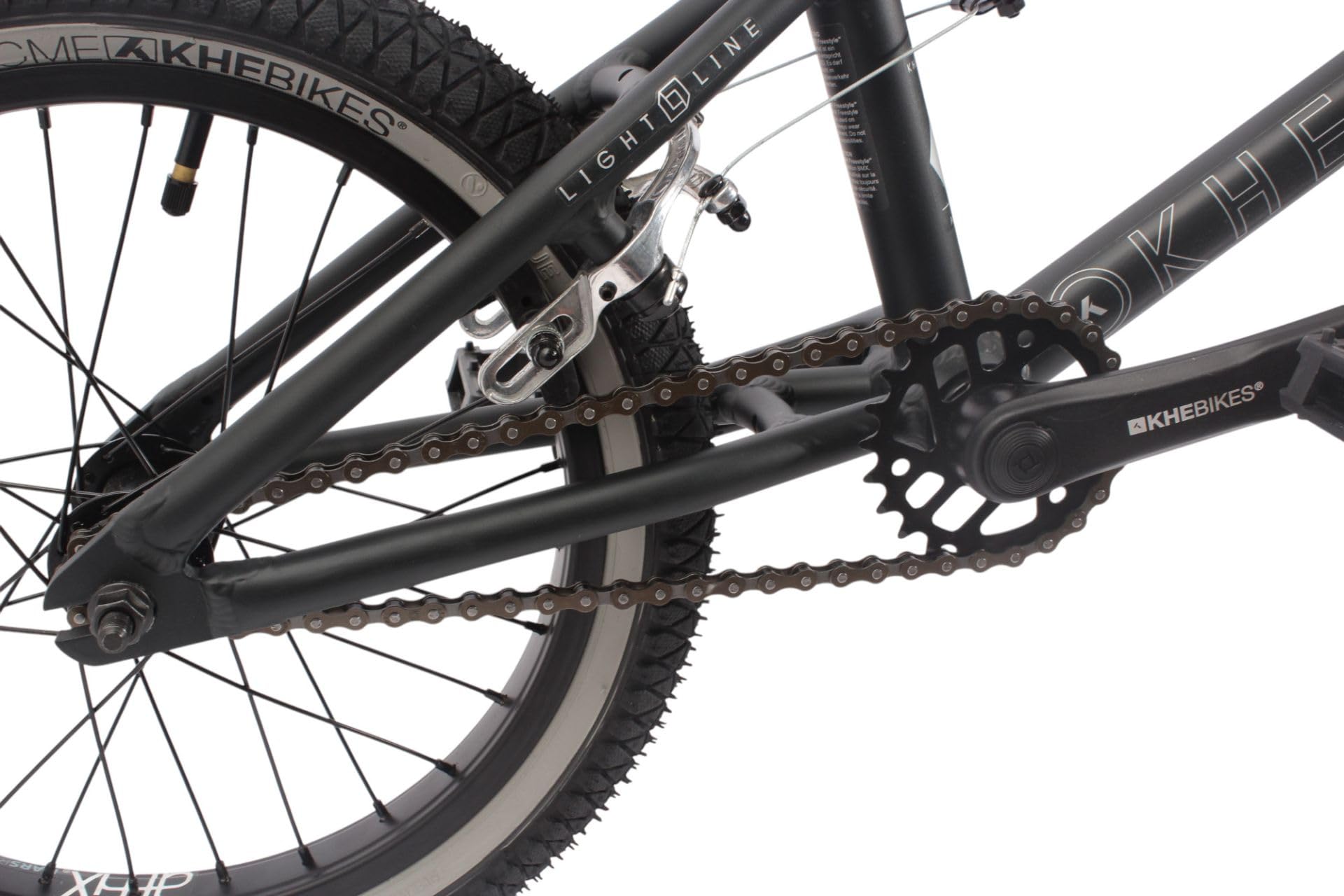 KHEbikes KHE Arsenic LL Vélo BMX 16" 2025 – 7,9kg léger, cadre en aluminium, guidon en aluminium, pneus Two-Tone, frein en U et Sidepull, pour enfants de 110 à 130 cm, BMX Freestyle pour Street & Park