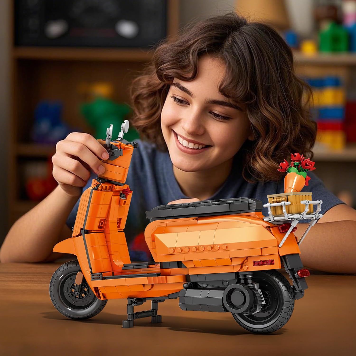 Reobrix V200 Motorcycle Building Set for Adults, Motorbike Building Toys for Adults, Collectible Motorcycle Model Kit 11036 with Stand, Cool Decor Ideal Gifts (1,169 PCS)