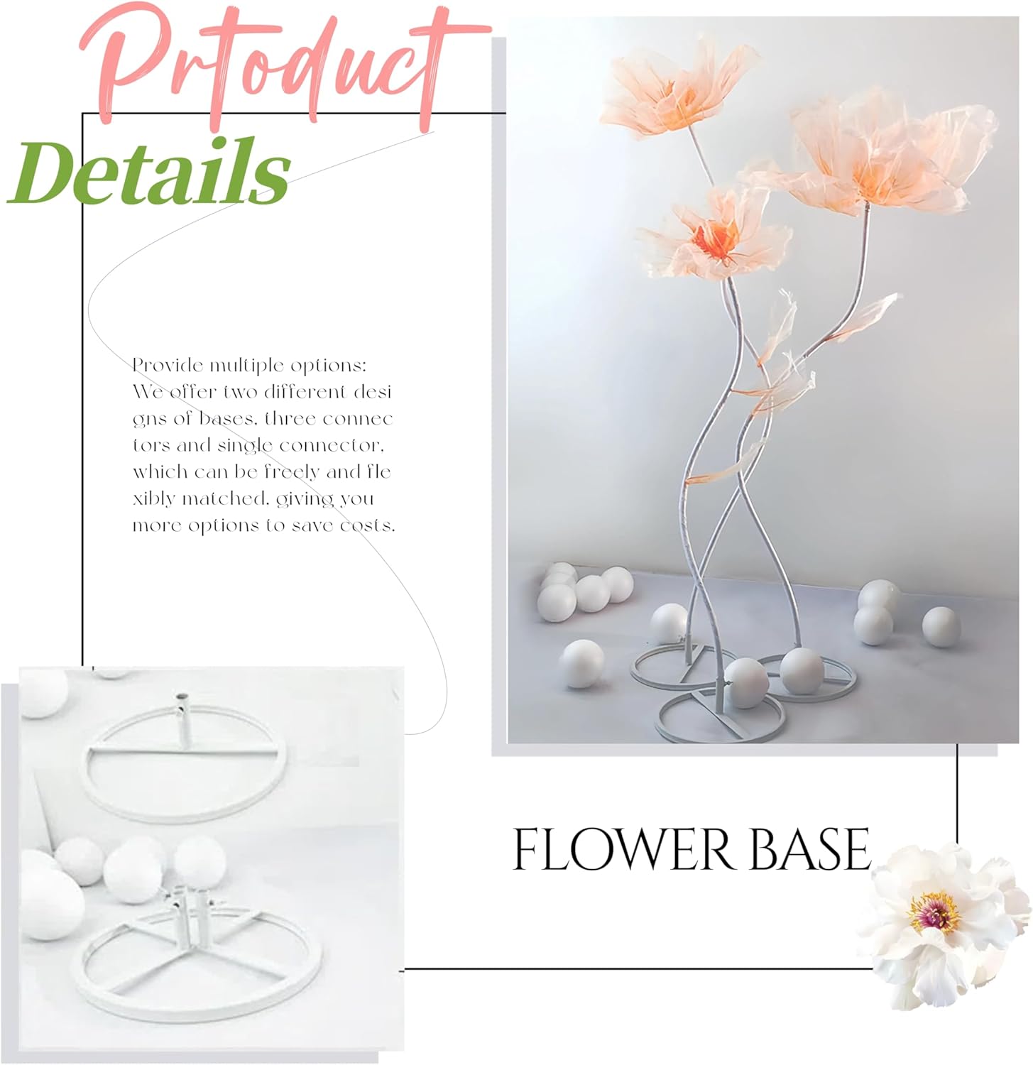 5.58ft Large Silk Artificial Flowers For Wedding Reception Props, Giant Flowers for Decoration, big flowers for Wedding Birthday Christmas Party Banquet, flores gigantes para decoracion, 3P*Blue