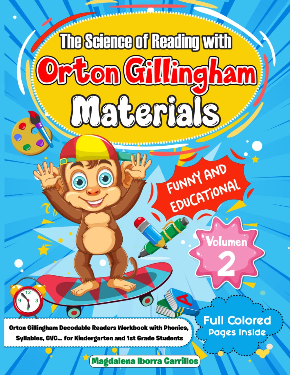 The Science of Reading with Orton Gillingham Materials. Orton Gillingham Decodable Readers Workbook with Phonics, Syllables, CVC... for Kindergarten .