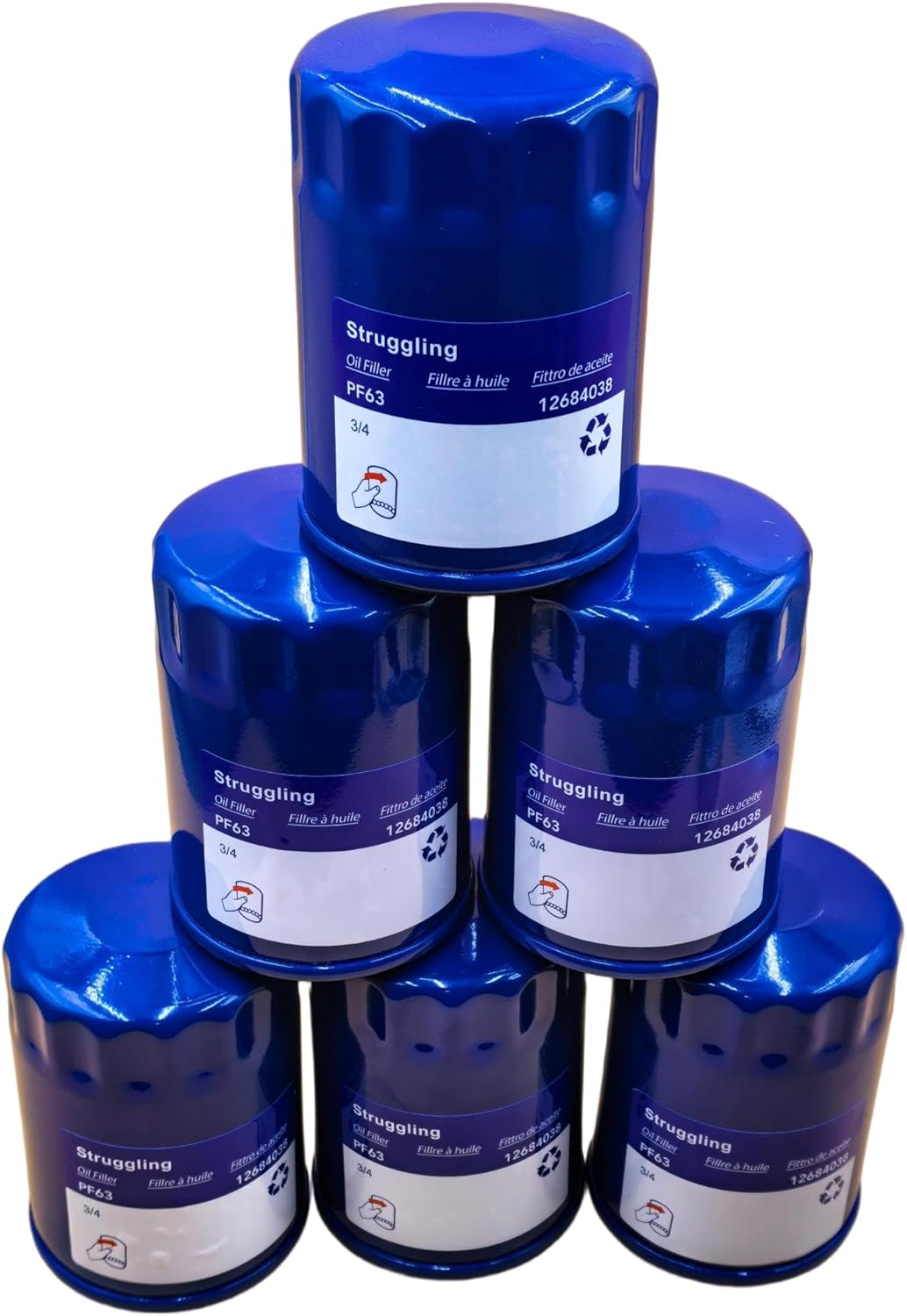Struggling 6pcs PF63 PF63F Engine Oil Filter For Ford F-150 F-250 F-350 F450 V8 V6,Replaces FL500SB12 AA5Z6714A 12707246 12731742 ZZC423802 PSL542 Baldwin B7449