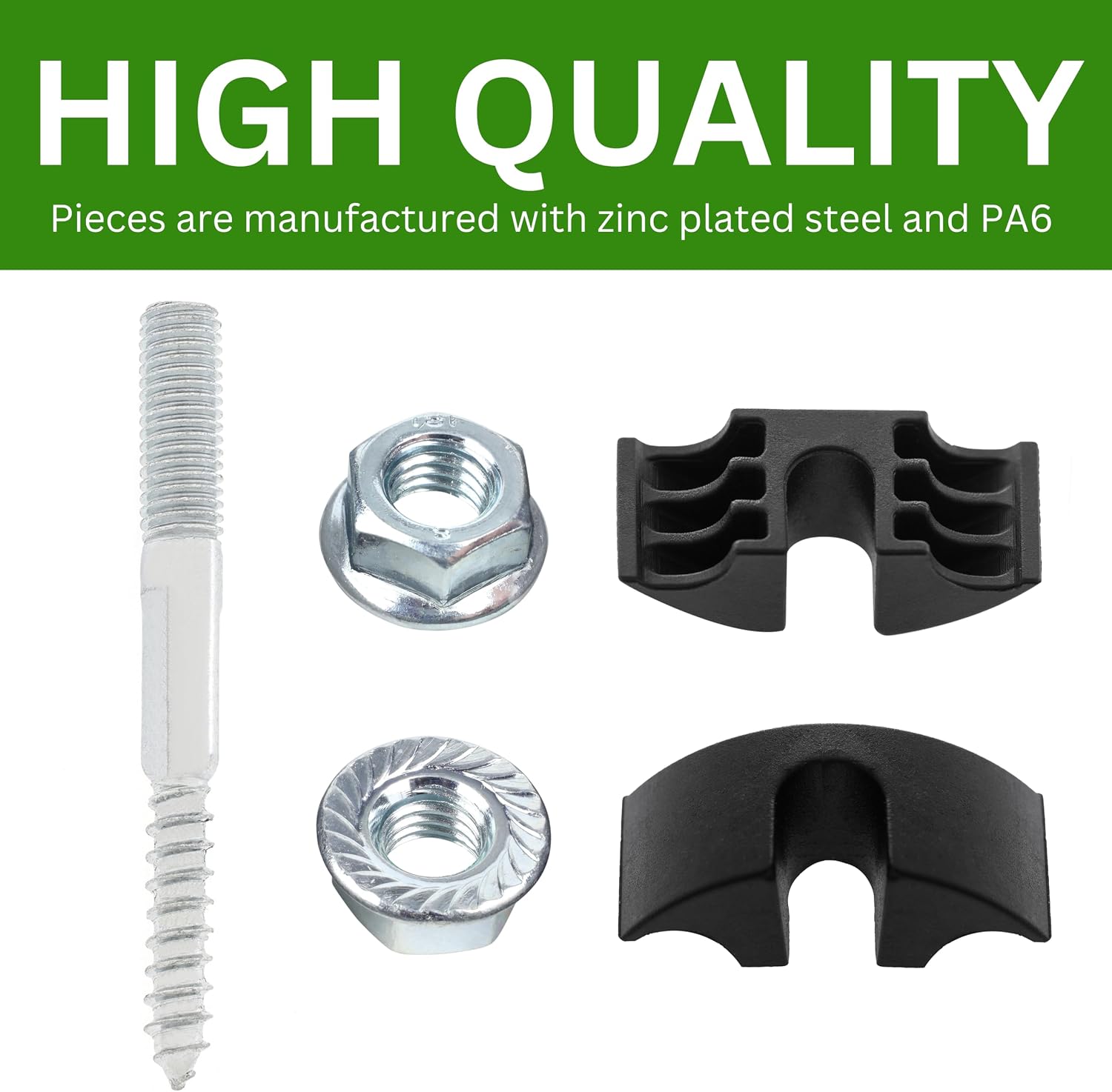 Spare Hardware Parts MALM Headboard Bed Frame Parts Combo Pack (Replacement for IKEA Part #122998 + 114254 + 114334) (Pack of 4)